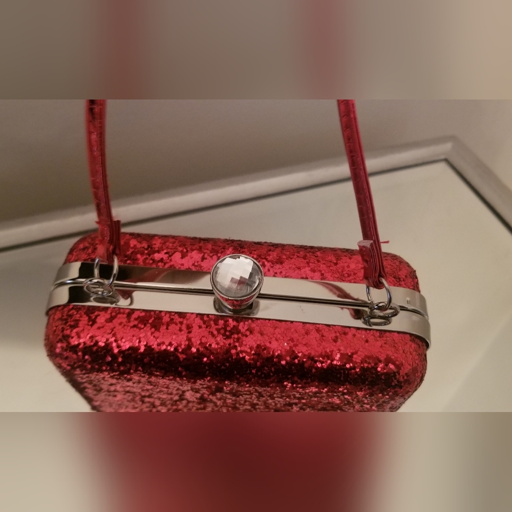 Red Glitter Clutch